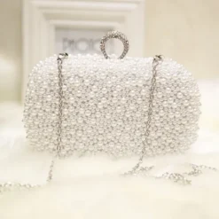 Women's Clutch Bags Party / Evening Bridal Shower Wedding Party Pearls Pearl White Pink Apricot