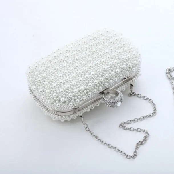 Women's Clutch Bags Party / Evening Bridal Shower Wedding Party Pearls Pearl White Pink Apricot