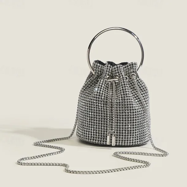 Women's Clutch Evening Bag PU Leather Wedding Party Chain Large Capacity Multi Carry Solid Color Silver Champagne Gold Black