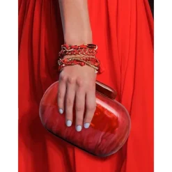 Women's Clutch Evening Bag Shoulder Bags Acrylic Party Wedding Party Chain Multi Carry Solid Color Almond Black White