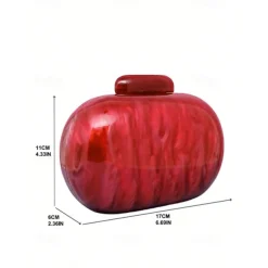 Women's Clutch Evening Bag Shoulder Bags Acrylic Party Wedding Party Chain Multi Carry Solid Color Almond Black White