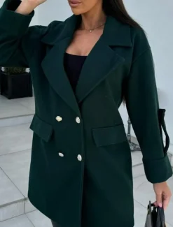 Women's Coat Trench Coat Street Daily Wear Vacation Fall Winter Long Coat Loose Fit Warm Stylish Casual Jacket Long Sleeve Solid Color with Pockets Black White Army Green