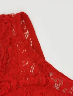 Women's Cocktail Party Dress Lace Dress Swing Dress Long Dress Maxi Dress Black Pink Wine Sleeveless Pure Color Lace Fall Spring Summer Crew Neck Fashion 2023 S M L XL XXL 3XL