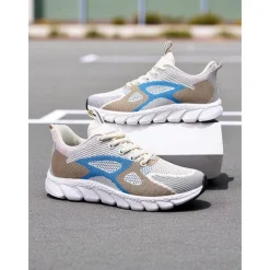 Women's Colorblock Flyknit Athletic Sneakers – Fashion Running Shoes for Gym Workouts, Park Jogging and Urban Athleisure Looks