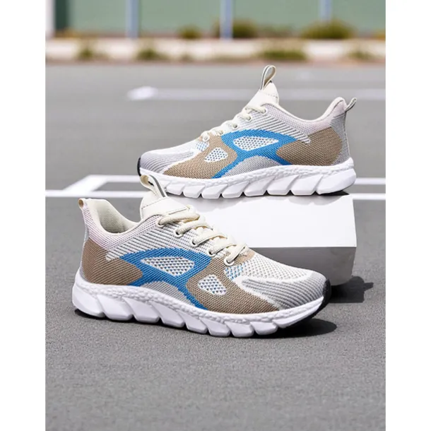 Women's Colorblock Flyknit Athletic Sneakers – Fashion Running Shoes for Gym Workouts, Park Jogging and Urban Athleisure Looks