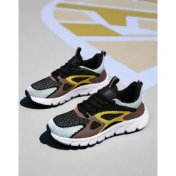 Women's Colorblock Flyknit Athletic Sneakers – Fashion Running Shoes for Gym Workouts, Park Jogging and Urban Athleisure Looks