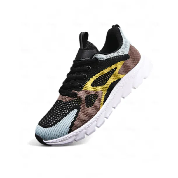 Women's Colorblock Flyknit Athletic Sneakers – Fashion Running Shoes for Gym Workouts, Park Jogging and Urban Athleisure Looks