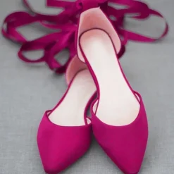 Women's Comfortable Satin Ribbon Tie Ballet Flats – Elegant Ivory Wedding Shoes for Brides and Bridesmaids, Perfect for Formal Events and Special Occasions