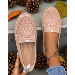 Women's Comfortable Slip-On Loafers – Soft Leather Casual Walking Flats with Stitch Detailing for Daily Wear, Travel and Errands