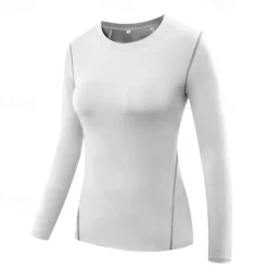 Women's Compression Shirt Athletic Shirt Gym Shirt Fitness Shirt Long Sleeve Tee Tshirt Casual Athleisure Fall Breathable Quick Dry Soft Gym Workout Running Walking Sportswear Activewear Solid Colored