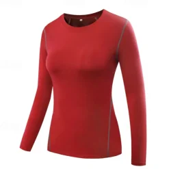 Women's Compression Shirt Athletic Shirt Gym Shirt Fitness Shirt Long Sleeve Tee Tshirt Casual Athleisure Fall Breathable Quick Dry Soft Gym Workout Running Walking Sportswear Activewear Solid Colored