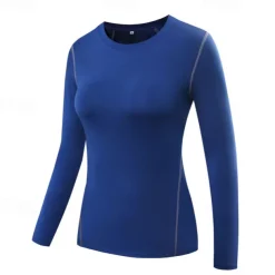Women's Compression Shirt Athletic Shirt Gym Shirt Fitness Shirt Long Sleeve Tee Tshirt Casual Athleisure Fall Breathable Quick Dry Soft Gym Workout Running Walking Sportswear Activewear Solid Colored