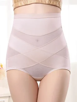 Women's Control Panties Shapewears Tummy Control Push Up Basic Office Yoga Party & Evening Running Sport Seamless Breathable Solid Color Seamed Lace Up Home Outfits