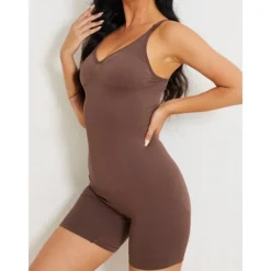 Women's Control Panties Thigh Slimmers Shapewears Yoga Daily Sport Simple Pure Color Buckle Home Outfits