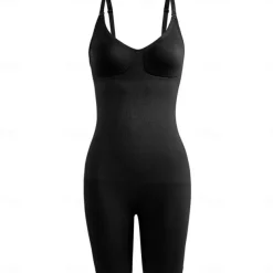 Women's Control Panties Thigh Slimmers Shapewears Yoga Daily Sport Simple Pure Color Buckle Home Outfits