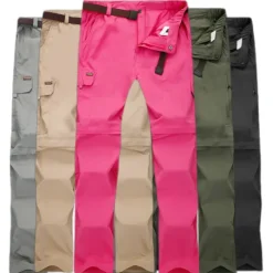 Women's Convertible Zip Off Pants Hiking Pants Trousers Summer Outdoor Waterproof Comfort Breathable Multi-Pockets Bottoms Black Army Green Hunting Fishing Climbing S M L XL XXL