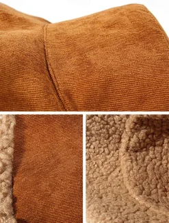 Women's Corduroy Bucket Hats with Sherpa Trim - Multi-Color for All Seasons Outdoor Fashion