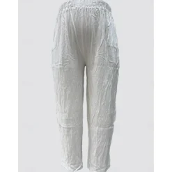 Women's Cotton And Linen Lounge Pants Solid Color Loose Casual Pants Home Street Daily Harem Trousers