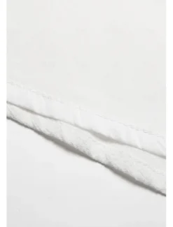 Women's Cotton Dress Sundress White Floral Midi Dress V-Neck Elegant Empire Waist Short Sleeve Ruched Pocket Summer Spring 2024 White Blue Green