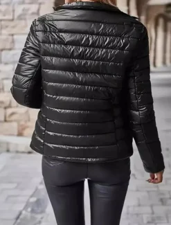 Women's cotton jacket short slim stand-up collar padded clothing