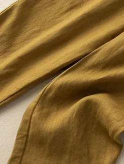 Women's Cotton Linen Pants Baggy Pants Chinos Fashion Streetwear Ethnic Style Full Length High Waist Floral Embroidered Pocket Elastic Waistband Comfy Soft Comfortable Micro-elastic Outdoor Street