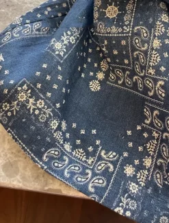 Women's Cotton Linen Pants Wide Leg Chinos Vacation Vintage Ethnic Style Full Length Mid Waist Paisley Drawstring Elastic Waist Comfy Breathability Soft Inelastic Vacation Causal Casual Blue Summer