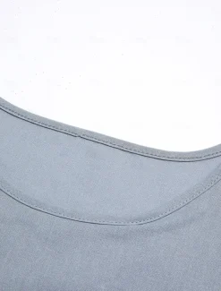 Women's Cotton Linen Sets Two Piece Sets Solid Color Fashion Round Neck Street Daily 2 Piece White Blue Khaki Gray Spring & Fall