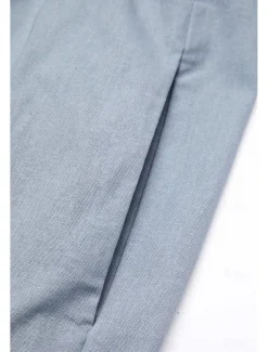 Women's Cotton Linen Sets Two Piece Sets Solid Color Fashion Round Neck Street Daily 2 Piece White Blue Khaki Gray Spring & Fall