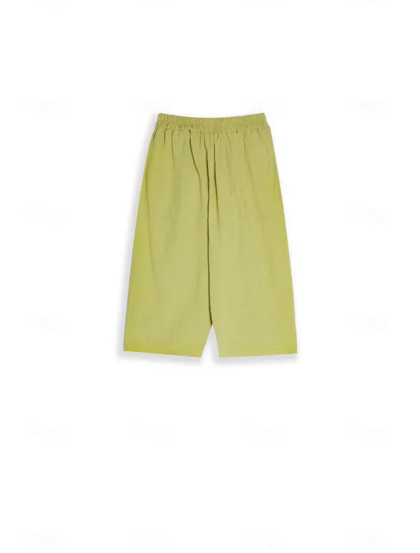 Women's Cotton Linen Shorts Linen-Inspired Pants Cotton Linen Pants Active Simple Casual Calf-Length High Waist Plain Pocket Comfy Breathability Soft Micro-elastic Vacation Weekend Black White Yellow