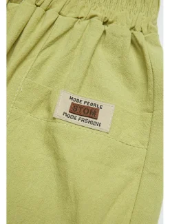 Women's Cotton Linen Shorts Linen-Inspired Pants Cotton Linen Pants Active Simple Casual Calf-Length High Waist Plain Pocket Comfy Breathability Soft Micro-elastic Vacation Weekend Black White Yellow