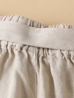 Women's Cotton Linen Shorts Shorts Slacks Casual Short Natural Plain Pocket Elastic Waist Outdoor Comfortable Vacation Holiday Apricot Black White Blue Summer Regular Fit