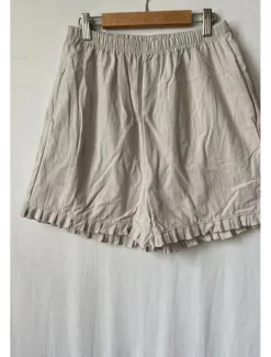 Women's Cotton Linen Shorts Shorts Slacks Casual Daily Casual Short Natural Plain Elastic Waist Comfy Comfortable Daily Wear Going out Wine Grey Black Pink Summer Regular Fit