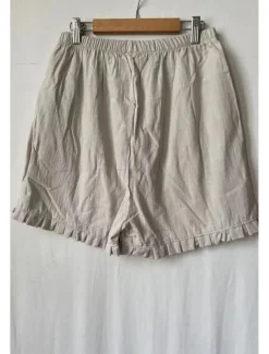 Women's Cotton Linen Shorts Shorts Slacks Casual Daily Casual Short Natural Plain Elastic Waist Comfy Comfortable Daily Wear Going out Wine Grey Black Pink Summer Regular Fit