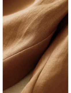 Women's Cotton Linen Shorts Shorts Slacks Streetwear Casual Short Natural Plain Pocket Elastic Drawstring Design Comfy Outdoor Comfortable Street Casual Daily Apricot Black Brown Summer Regular Fit