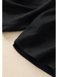 Women's Cotton Linen Shorts Shorts Slacks Streetwear Casual Short Natural Plain Pocket Elastic Drawstring Design Comfy Outdoor Comfortable Street Casual Daily Apricot Black Brown Summer Regular Fit