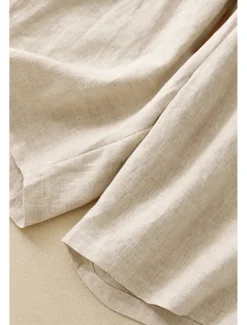 Women's Cotton Linen Shorts Shorts Slacks Streetwear Casual Short Natural Plain Pocket Elastic Drawstring Design Comfy Outdoor Comfortable Street Casual Daily Apricot Black Brown Summer Regular Fit