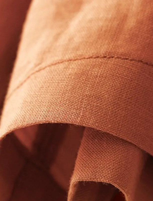 Women's Cotton Linen Shorts Shorts Slacks Casual Short Natural Flower Pocket Printing Comfy Comfortable Street Going out Sapphire Blue Dark Navy Purple Orange Summer Regular Fit