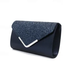 Women's Crossbody Bag Clutch Bags PU Leather for Evening Bridal Wedding Party with Chain Glitter Shine Fashion in Silver Black Pink