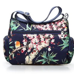Women's Crossbody Bag Crossbody Bag Nylon Outdoor Daily Going out Print Waterproof Floral Print Flower Black Grey Black White