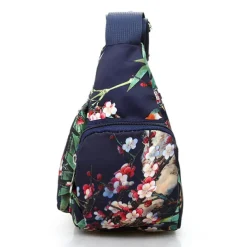 Women's Crossbody Bag Crossbody Bag Nylon Outdoor Daily Going out Print Waterproof Floral Print Flower Black Grey Black White
