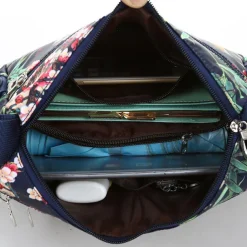 Women's Crossbody Bag Crossbody Bag Nylon Outdoor Daily Going out Print Waterproof Floral Print Flower Black Grey Black White