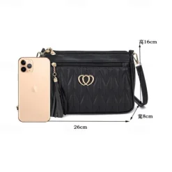 Women's Crossbody Bag Shoulder Bag Hobo Bag PU Leather Outdoor Daily Holiday Buttons Tassel Zipper Large Capacity Waterproof Lightweight Solid Color Quilted ArmyGreen Yellowish brown Maroon Red