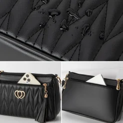 Women's Crossbody Bag Shoulder Bag Hobo Bag PU Leather Outdoor Daily Holiday Buttons Tassel Zipper Large Capacity Waterproof Lightweight Solid Color Quilted ArmyGreen Yellowish brown Maroon Red