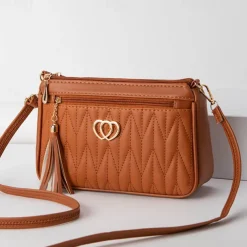 Women's Crossbody Bag Shoulder Bag Hobo Bag PU Leather Outdoor Daily Holiday Buttons Tassel Zipper Large Capacity Waterproof Lightweight Solid Color Quilted ArmyGreen Yellowish brown Maroon Red