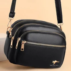 Women's Crossbody Bag Shoulder Bag Dome Bag PU Leather Shopping Daily Zipper Large Capacity Waterproof Lightweight Solid Color Black Red Purple