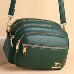 Women's Crossbody Bag Shoulder Bag Dome Bag PU Leather Shopping Daily Zipper Large Capacity Waterproof Lightweight Solid Color Black Red Purple