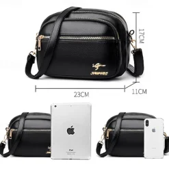 Women's Crossbody Bag Shoulder Bag Dome Bag PU Leather Shopping Daily Zipper Large Capacity Waterproof Lightweight Solid Color Black Red Purple