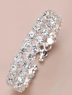 Women's Cuff Bracelet Fancy Precious Punk Stylish Alloy Bracelet Jewelry Silver For Party