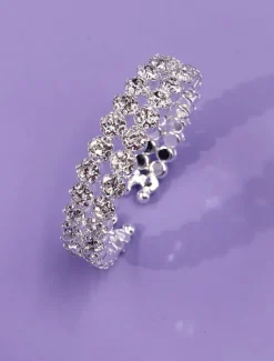 Women's Cuff Bracelet Fancy Precious Punk Stylish Alloy Bracelet Jewelry Silver For Party