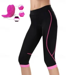 Women's Cycling 3/4 Tights Bike 3/4 Tights Mountain Bike MTB Road Bike Cycling Sports 3D Pad Breathable Quick Dry Moisture Wicking Pink Red Spandex Clothing Apparel Bike Wear